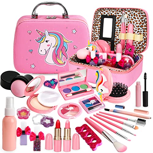  Toys for Girls,Kids-Makeup-Kit for-Girl-Toys for 3 4 5 6 7 8 9  10 11 12 Year Old Girls,Washable Princess-Dresses-for-Girls Pretend Makeup  Set for Toddlers,Christmas-Birthday-Gifts-Ideas-Toys Age 4 6 8 : Toys 