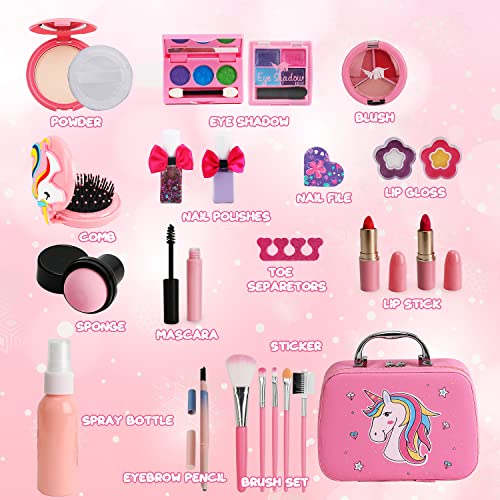 Toys for Girls,Kids-Makeup-Kit for-Girl-Toys for 3 4 5 6 7 8 9  10 11 12 Year Old Girls,Washable Princess-Dresses-for-Girls Pretend Makeup  Set for Toddlers,Christmas-Birthday-Gifts-Ideas-Toys Age 4 6 8 : Toys 