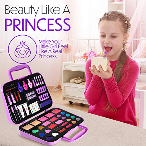 Real Makeup Girl Toys,Kids Makeup Kit for Girls - Tween Makeup Set for  Girls, Non Toxic, Play Girls Makeup Kit for Kids - Top Birthday for Ages 5,  6